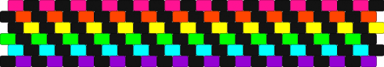 Cool rainbow and black cuff - black,red,green,purple,colorful,rainbow