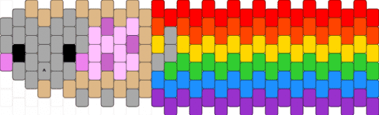 Nyan cat cuff - beige,red,rainbow,nyan cat,cute