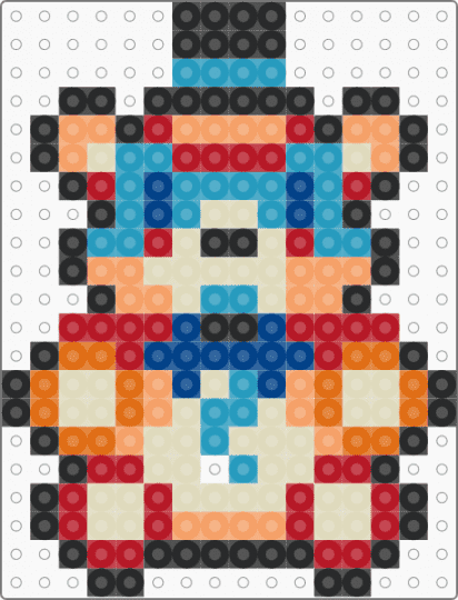 Glamrock Freddy (FNAF) - red,beige,orange