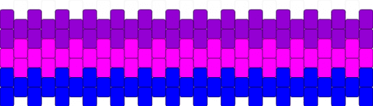 Bi flag multistich - purple,pink