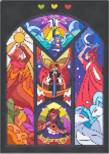 Life series winners - orange,purple,pink,light blue,colorful