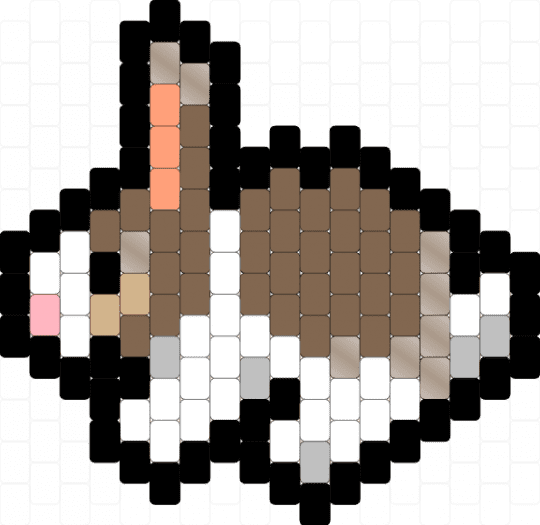 White and Brown Bunny Charm 🐰🩷 - tan