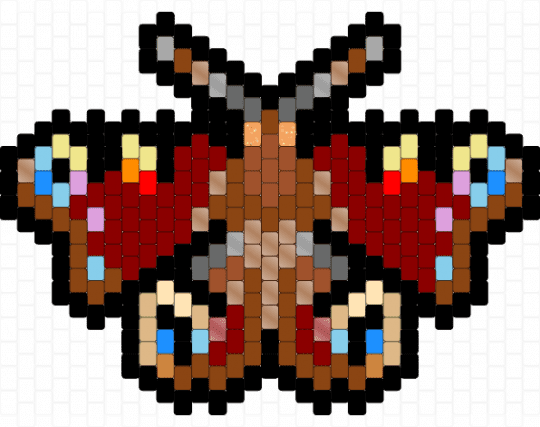 Peacock Butterfly Banner - red