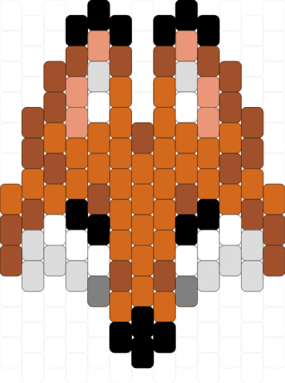 Red Fox charm / banner - orange,red