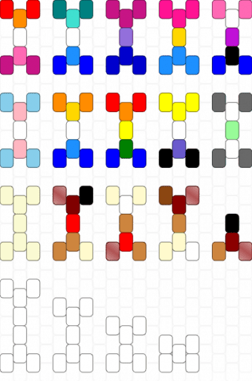(TW slight BL00D🩸)🦴 Different Kandi Bones 🦴 - white,red,light blue,purple,yellow,colorful