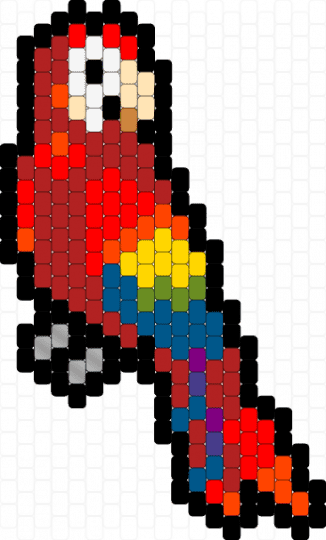 Skarlet Macaw Parrot banner 🦜 - red,blue