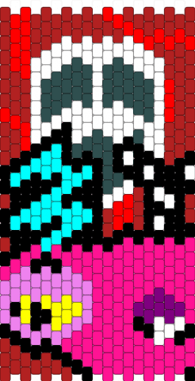 Zooble x gangle panel - red,pink