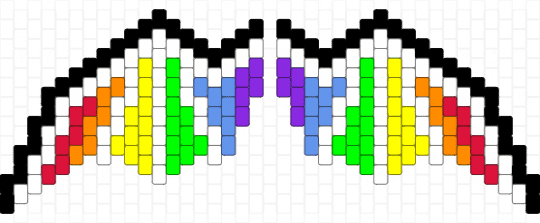 Wing - white,yellow,green,light blue