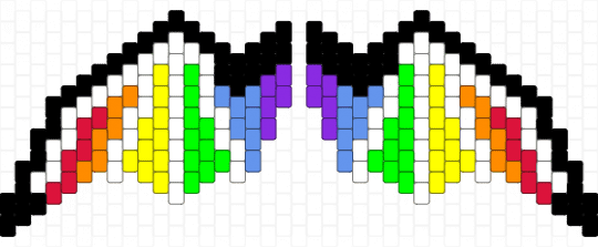 Wings (less white) - white,yellow,green,light blue