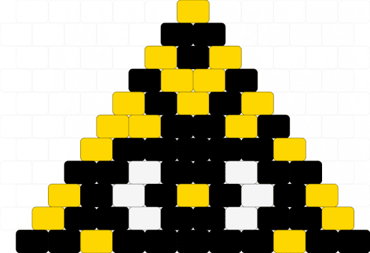 Illuminati Eye - Gold (11×11) - yellow,charm,small,mini,eye,gold,triangle,illuminati,brick