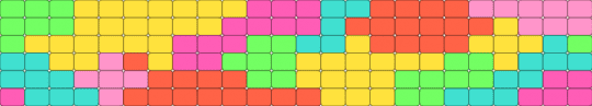 Color Block Ladder Cuff(24×6) - pink,yellow,red,colorful,blocks,shapes,ladder,cuff,tetris,pattern,geometric