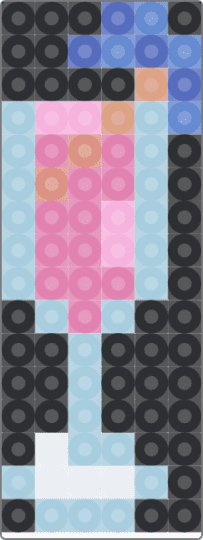 Pink Cocktail Charm(6×16) - light blue,pink,drink,glass,cup,umbrella,food,perler,charm,mini
