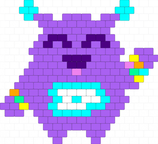 KP Brick Charm(16×21) - purple,kp,mascot,character,charm,peyote,brick,alien