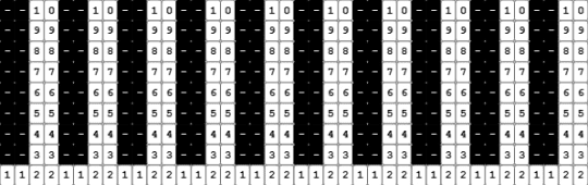 herringbone cuff pattern guide - pony beads (20×10) - black,white,herringbone,cuff,template,guide,rows,numbered,blank,cuff template