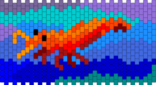 skrimp - blue, light blue, purple