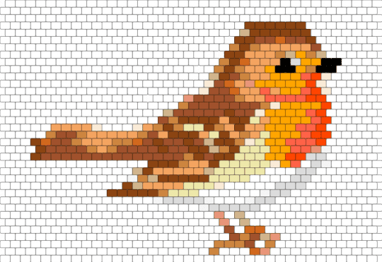 bird - white,red,orange