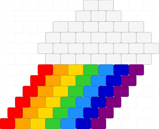 Rainbow Cloud - white,orange,green,purple,colorful