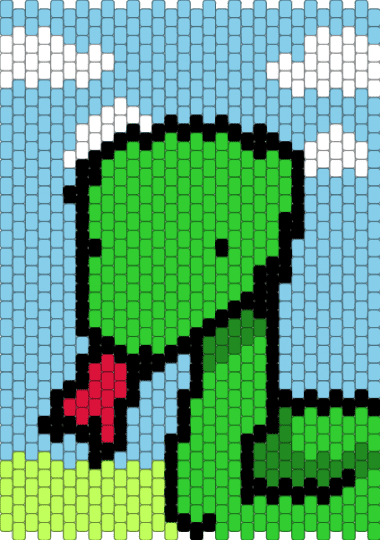 snake panel :3 - green,light blue,snake