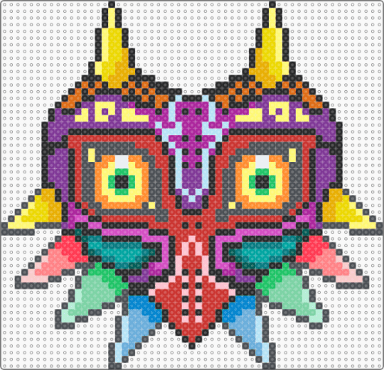 Majora's Mask - gray,yellow,red,colorful