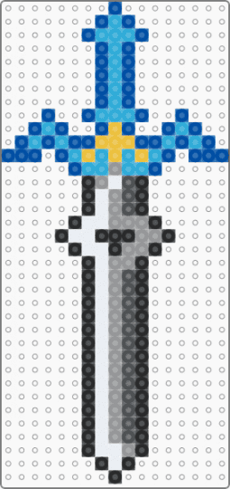 Master Sword - blue,light blue,gray