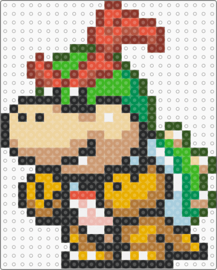 Super Mario World - Bowser Jr. - green,beige,red