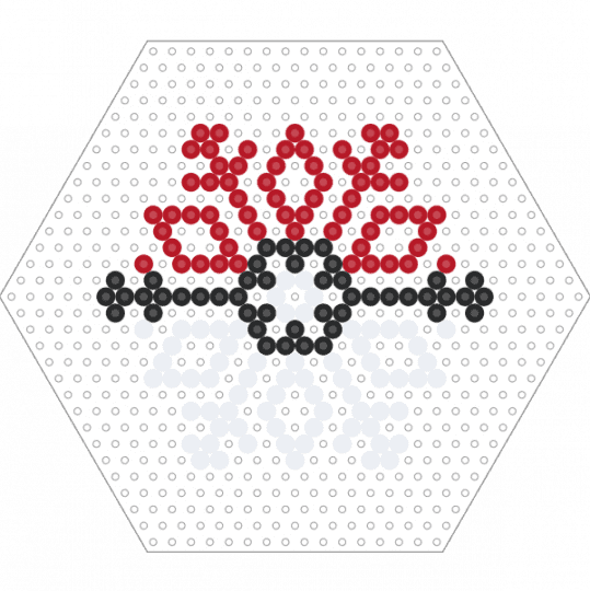 Snowflake - Pokeball - white,red