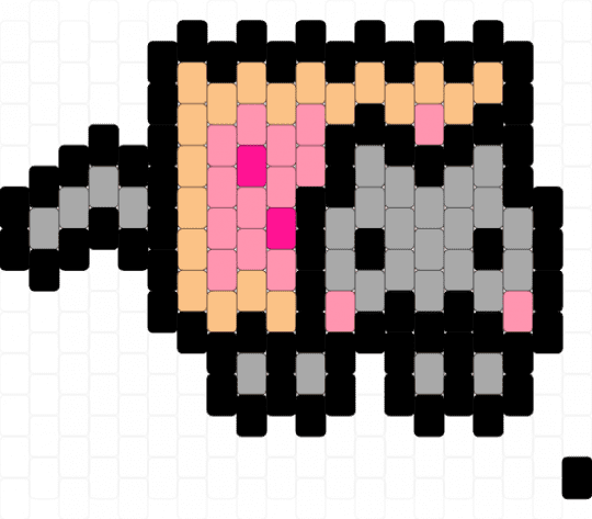 Nyan cat charm! - beige,pink