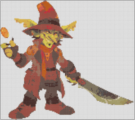 Skrimm Stabbaskotch - brown, character, dnd, legends of avantris, red, tan