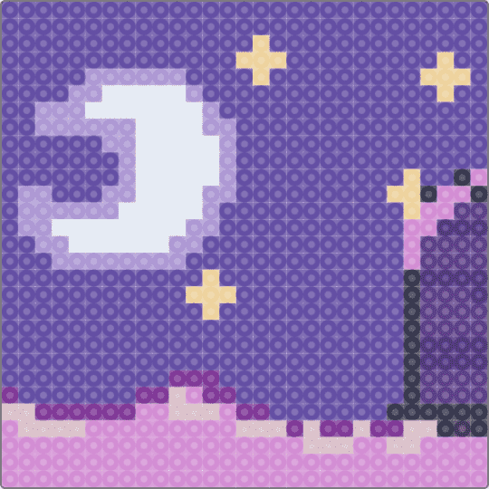 Moon lit desert - purple