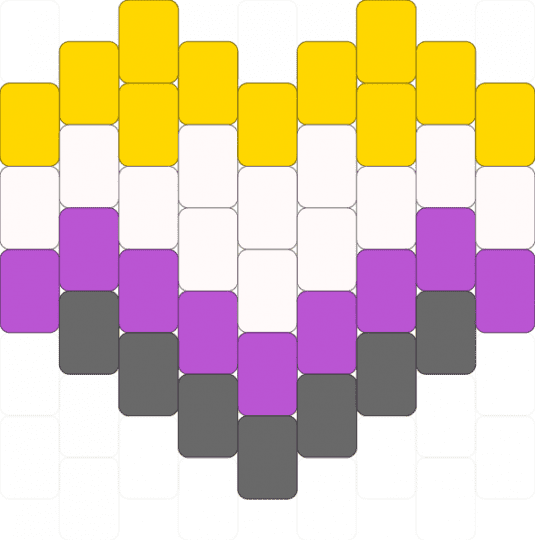 Nb heart - pink,yellow,nb,nonbinary,pride flag,pride,nonbonary flag