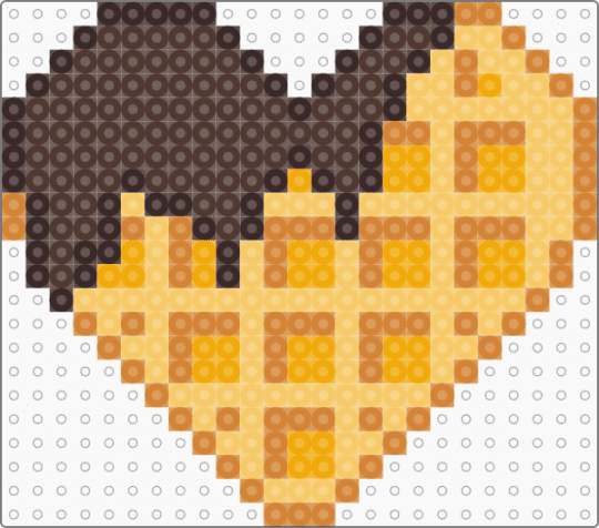Heart waffle - orange,brown