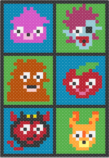 Hama様　オーダー Main Six Fuse Bead Patterns - Gallery - Kandi Pad | Kandi Patterns