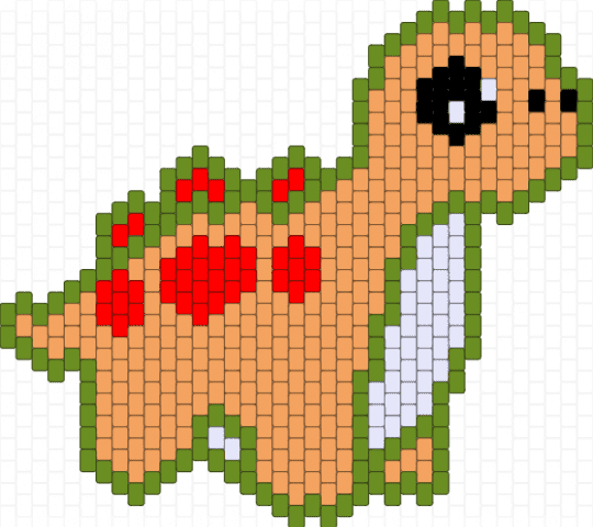 Orange  Dino - dinosaur,cute,dino,animal,creature,reptile,prehistoric,green,orange