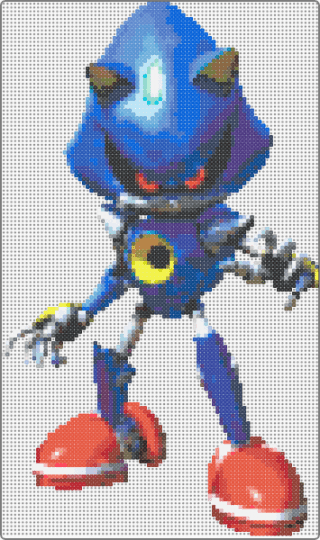 Metal Sonic - blue,purple,gray,colorful