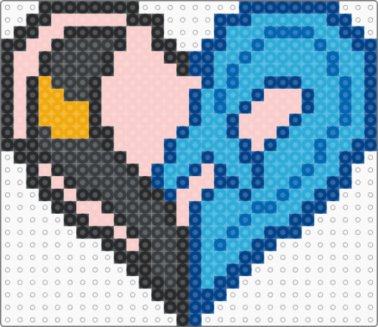 Umbreon and Vaporeon - blue,light blue,beige,umbreon,pokemon,vaporeon,heart