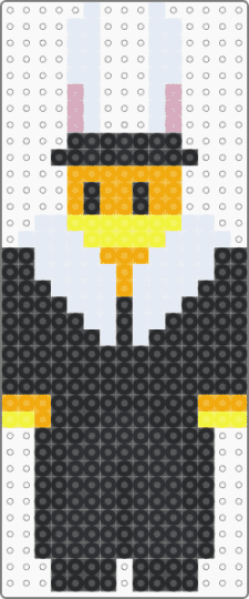 silly mafioso but bunuy - black,white,orange,yellow,bunny,mafioso,forsaken,mafiaso