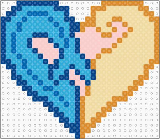 Vaporeon and flareon - blue,beige,light blue,vaporeon,flareon,pokemon,heart