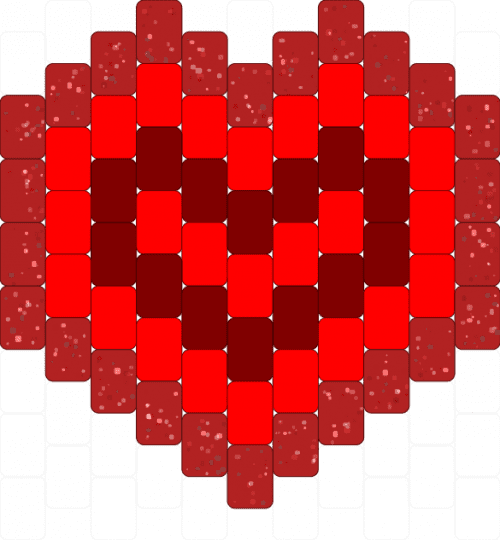 sparkly red heart charm - charm, heart, red, sparkly