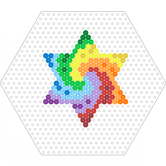 rainbow swirly star - green,orange,red,colorful,star,swirl,rainbow,space,trippy,patterns