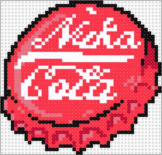 nuka cola bottlecap - bottle, cola, drink, fallout, nuka, red, shiny, video game