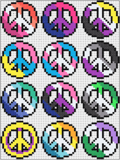 pride peace charms - black, charm, colorful, flag, light blue, love, peace, pink, plur, pride, purple, symbol
