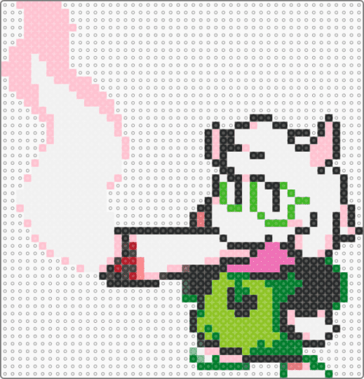 remix ralsei - white,pink,green