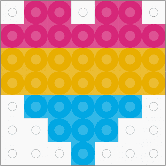 Pansexual Heart - gay, love, orange, pan, pansexual, pink, pride, queer