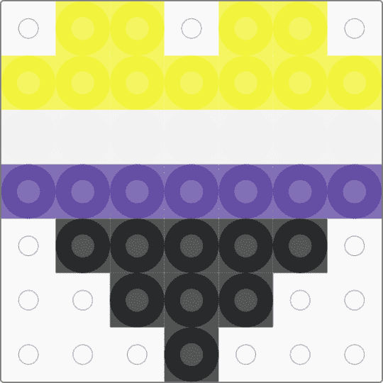 Non-binary Heart - yellow,purple,enby,nonbinary,queer,pride,love