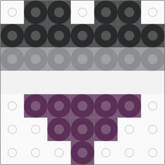 Asexual Heart - gray,pink,ace,asexual,queer,pride,love