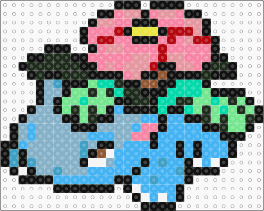 Venusaur - black,teal,pink,light blue