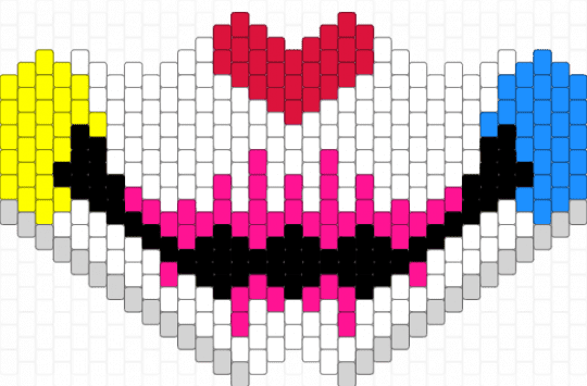 clow mask - white,pink,mask,clown