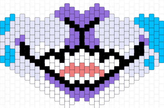 furry mask - white,light blue,purple