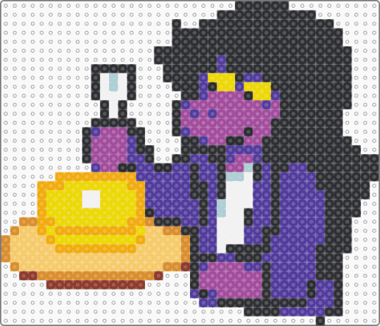 Susie breakfast - black,purple,yellow,pink,deltarune