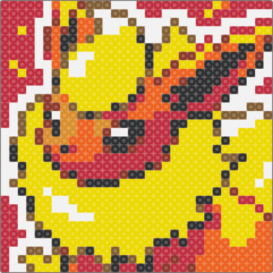 Flareon Portrait - yellow,red,flareon,pokemon